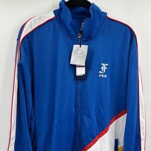 Fila Royal Blue Jacket with Red and White Logo XXL NEW